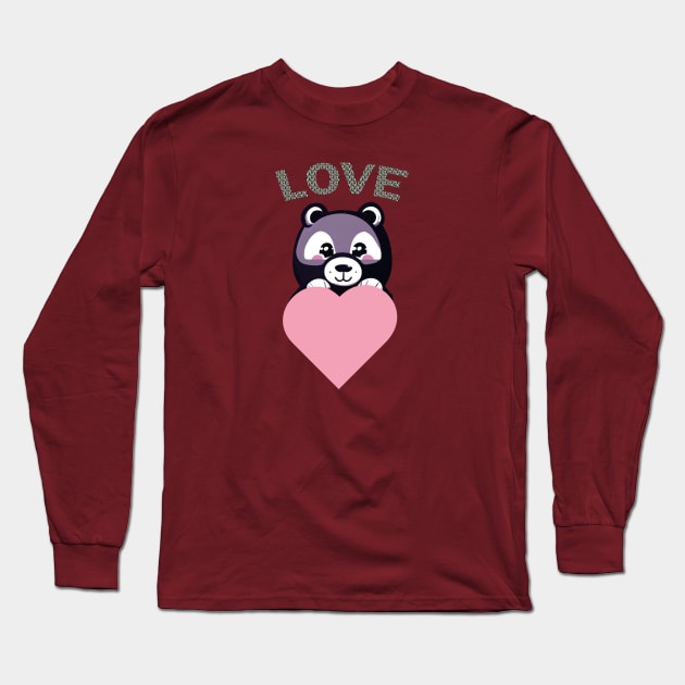 Cute Little Bear Love Long Sleeve T-Shirt by ulunkz